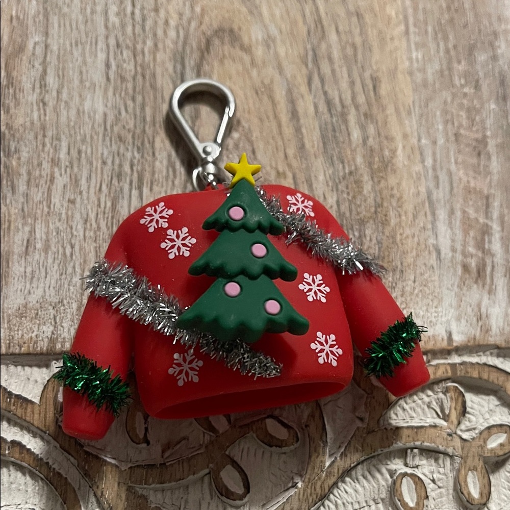 Bath & Body Works Red Christmas Sweater Key Holder